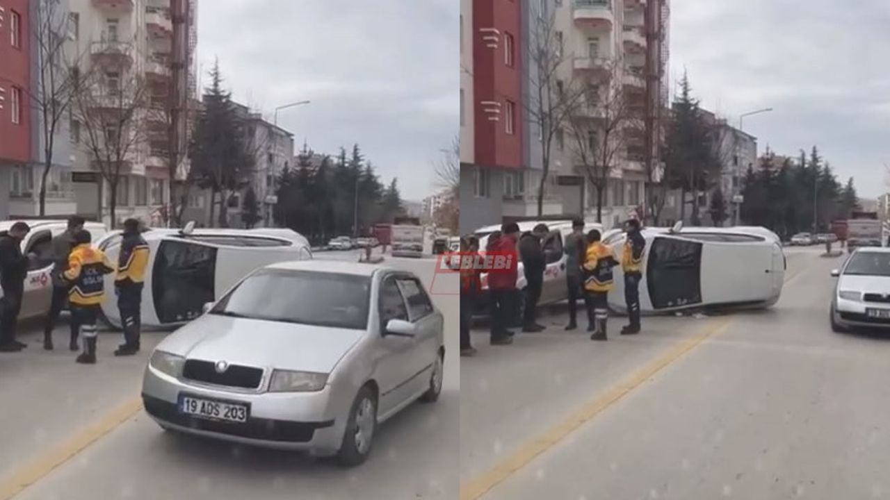 Takla Atan Aracın Sürücüsü Yaralandı