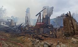 Köyde Korkutan Yangın: 2 Ev ve 3 Samanlık Kül Oldu