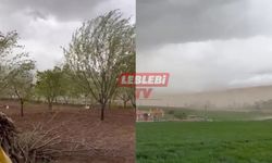 Sarmaşa Köyü’ndeki Fırtına Kameralara Yansıdı