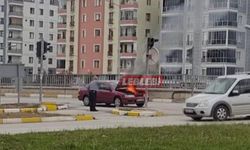 Trafikte Alev Topuna Döndü
