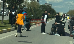 Motosiklet Yayaya Çarptı: 1 Yaralı
