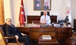 Vali Çalgan, İl Tarım ve Orman Müdür Vekili Hasan Taş'ı Kabul Etti