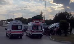 Organizede İşçileri Taşıyan Servis Aracı Devrildi