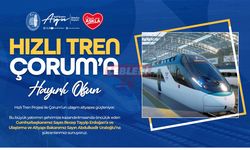 Çorum Belediyesi Hızlı Tren Hayırlı Olsun İlanı