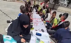 İstiklal İlkokulu’ndan Gazze’ye 100 resimlik duygulandıran Destek