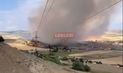 Güzelyurt’ta Tarlada Çıkan Yangın Evlere Yaklaştı