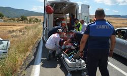Otomobil Trafik Levhasına Çarptı: 2 Yaralı