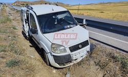 Kontrolden Çıkan Araç Refüje Düştü!