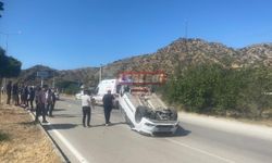 Hafif Ticari Araç Takla Atıp Karşı Şeride Devrildi: 1 Yaralı