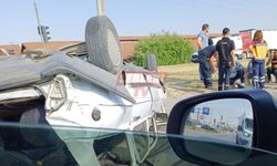 Otomobil Takla Attı, Araçtakiler Yaralandı