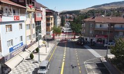 Çorum Belediyesi’nden Bayat’a Yol Asfalt ve Yol Çizgisi Desteği
