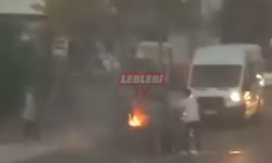 Otomobil Trafikte Alev Topuna Döndü