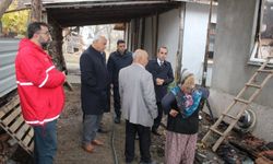 Kaymakam Polat İle Başkan Çizikçi’den Yangınzede Vatandaşa Ziyaret