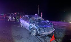 İki Otomobil Büyükbaş Hayvana Çarptı! 3 Kişi Hastanelik Oldu