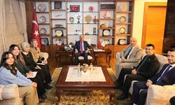 Vali Çalgan Yeşilay Heyetini Kabul Etti