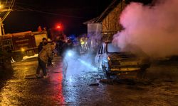 Alevler Geceyi Aydınlattı: Hem Otomobilden Hem de Keçilerden Oldu