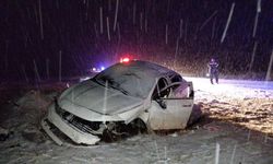 Kar Yağışı Kazaya Neden Oldu: Otomobil Takla Attı, 7 Yaralı