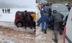 Çatak Tabiat Parkı’nda Kara Saplanan Araçlar El Birliğiyle Kurtarıldı