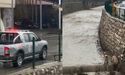 Sele kapılmaktan Belediye Ekipleri Son Anda Kurtardı