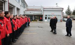 Vali Çalgan’dan İtfaiyeye Yeni Yıl Ziyareti