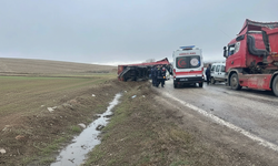 Devrilen TIR Ulaşımı Durdurdu