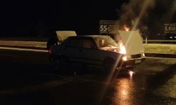 Seyir Halindeki Araç Alev Alev Yandı