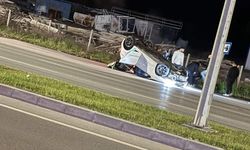 Çevre Yolunda Otomobil Takla Attı, 3 Yaralı