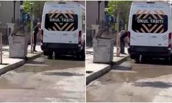 Camiden Hortum Çekip Foşur Foşur Araç Yıkadı