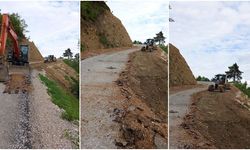 Aşırı Yağış Yolu Çökertti! Yolda Çalışma Başlatıldı