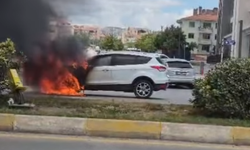Otomobil Alev Alev Yandı