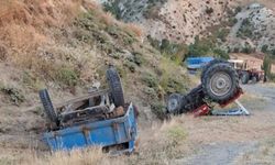 Buğday Yüklü Traktör Devrildi! Sürücü Yaralandı