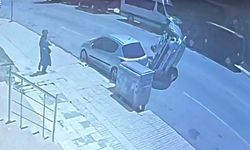 Çorum'da Korkutan Kaza! Otomobilin Devrildiği An Kamerada