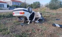 Kontrolden çıkan otomobil takla attı: 1 Yaralı