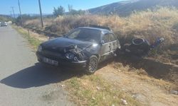 Otomobil Toprak Yığını Ve Su Kanalına Çarptı: 4 Yaralı