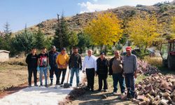 Boğazkale mezarlığında peyzaj çalışması
