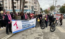 Meme kanserine dikkat çekmek için pedal çevirdiler