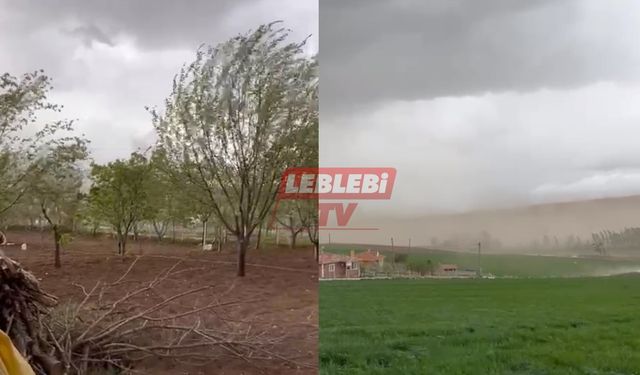 Sarmaşa Köyü’ndeki Fırtına Kameralara Yansıdı