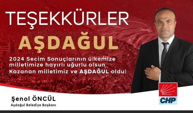 CHP’li Başkan Öncül’den Teşekkür Mesajı!