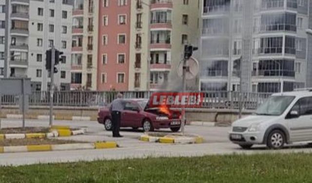 Trafikte Alev Topuna Döndü