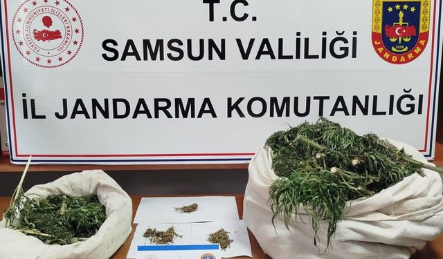 Samsun'da yaklaşık 10 kilogram esrar ele geçirildi