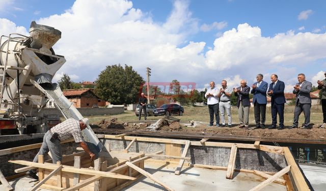 Alaca'da Cemevinin Temelini Başkan Arslan Attı