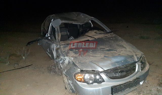 Şarampole Devrilen Otomobil Sürücüsü Yaralandı