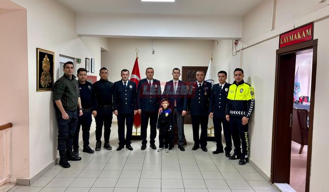 Bayat Kaymakamı Yüce, Polisleri Kabul Etti