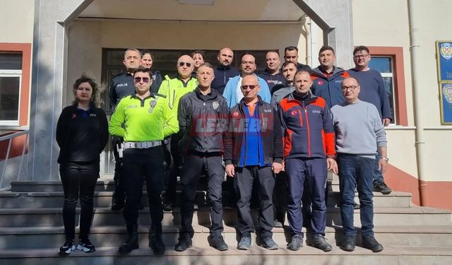 AFAD’dan Alaca’da Polis Ekiplerine Uygulamalı Yangın Eğitimi