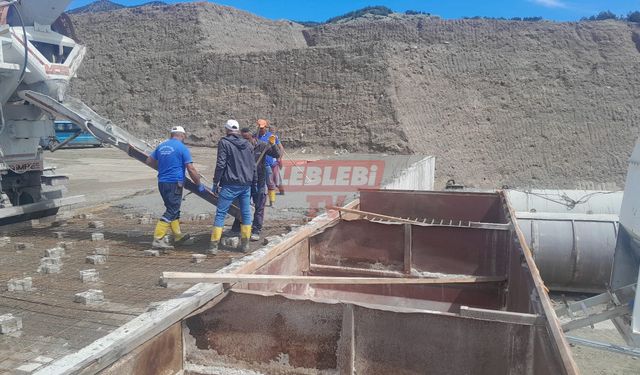 Osmancık Asfalt Plenti’nde Beton Serimine Başlandı