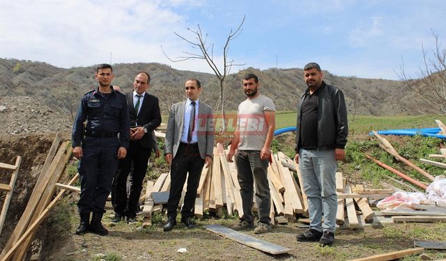İskilip Kaymakamı Polat Örübağ Köyü Su Deposu İnşaatını İnceledi