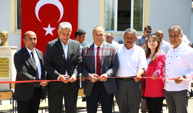Başkan Arslan, Büyükhırka Ortaokulu’nun Resim Sergisini Ziyaret Etti