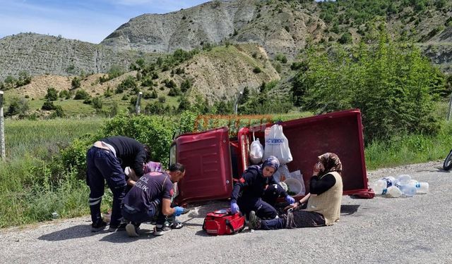 Triportör Devrildi: 2 Yaralı
