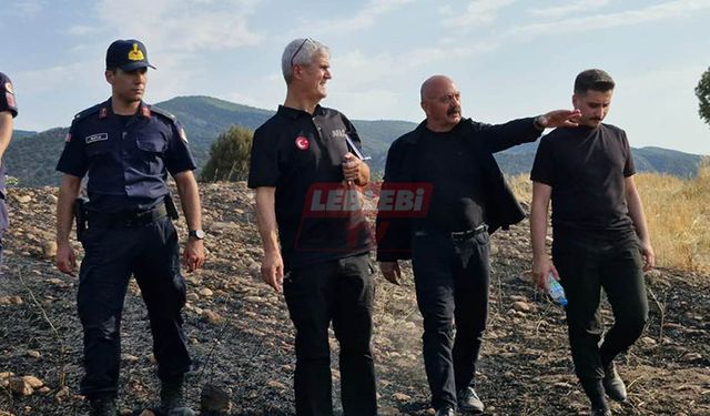 Başkan İsbir, Yangın Yerini İnceledi