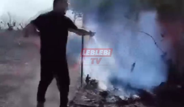Arazide Çıkan Yangın Eve Sıçradı